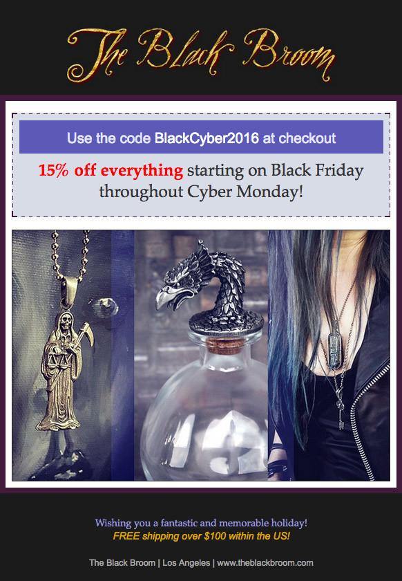 Black Friday/Cyber Monday 2016!