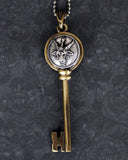 Baphomet Key Pendant - Antique Brass Finish - The Black Broom