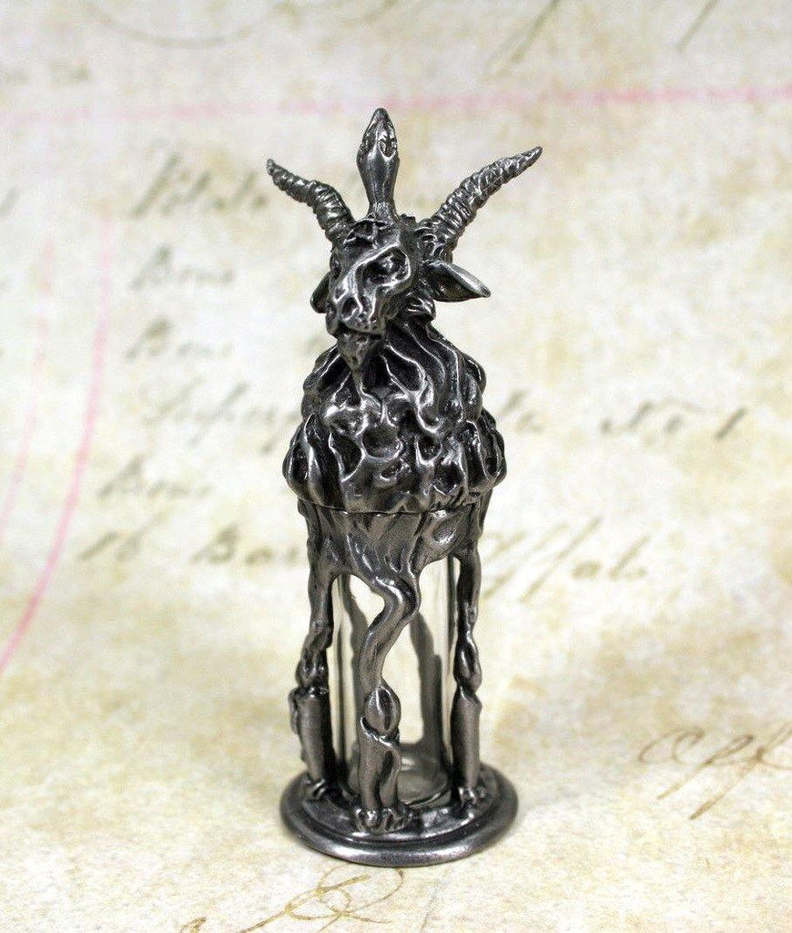 Baphomet oil bottle in pewter