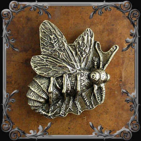 Beelzebub Belt Buckle - Brass Finish - The Black Broom