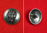 Pair of Krampus Buttons - The Black Broom