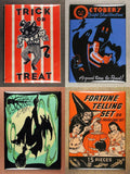 Set of 4 Halloween Themed Fridge Magnets - The Black Broom