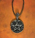 Tetragrammaton Necklace (Double-sided) - Pewter Finish - The Black Broom