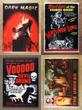 Set of 4 Voodoo Themed Fridge Magnets - The Black Broom