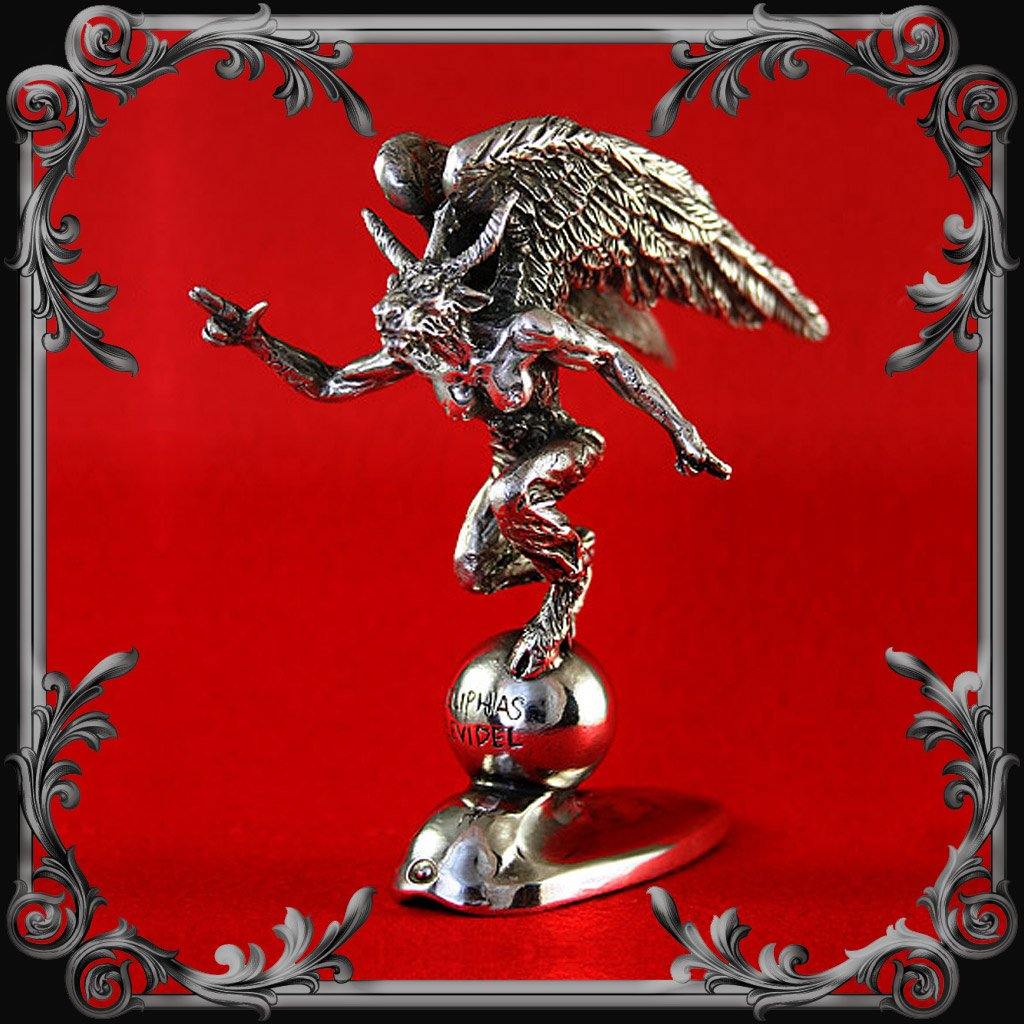 Baphomet Hood Ornament - Silver-Plated - MADE TO ORDER! - The Black Broom
