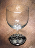 Baphomet Wine Glass with Black Stones - The Black Broom