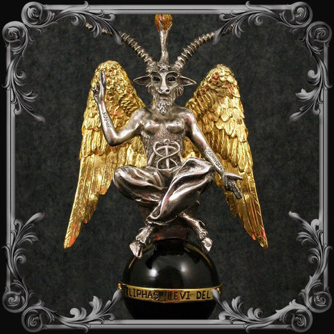 Baphomet Statue - Medium Gold & Silver Plated - MADE TO ORDER! - The Black Broom