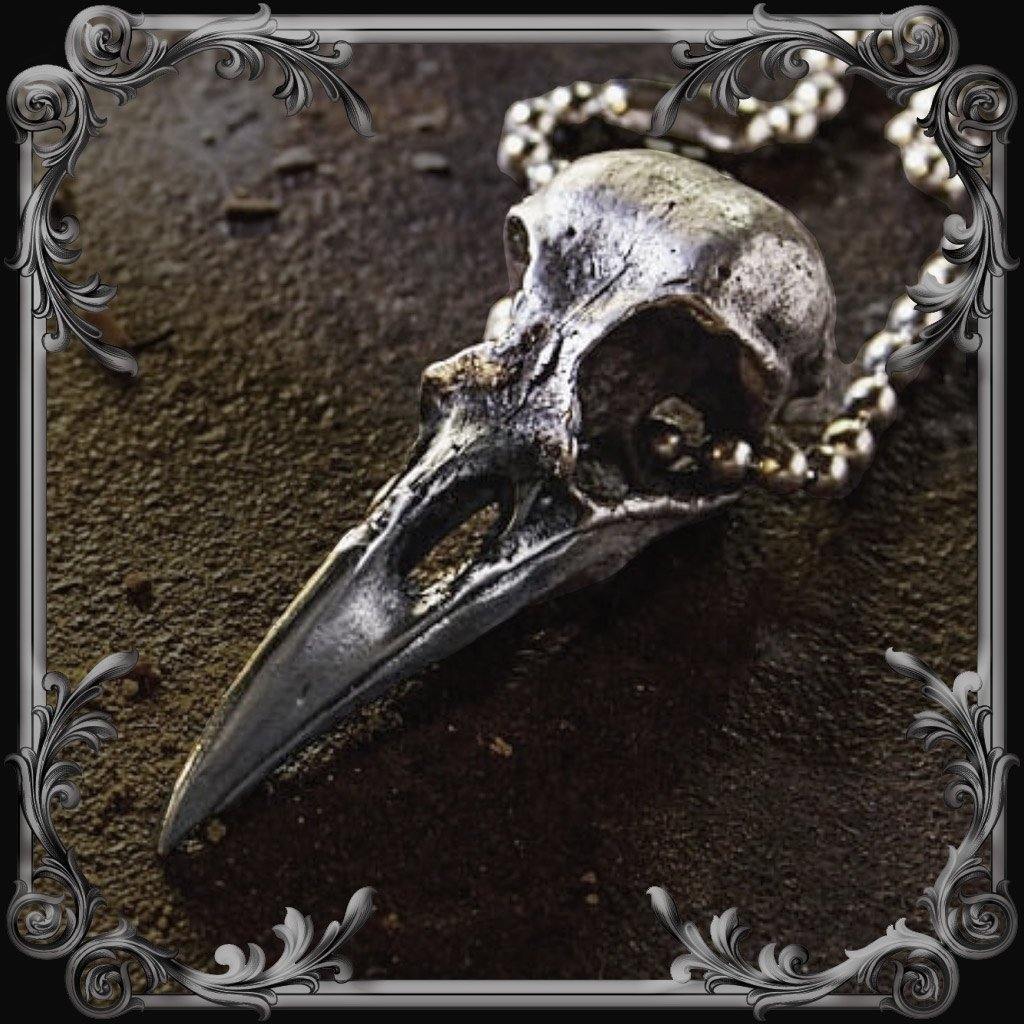 Bird Skull Pendant - Large - The Black Broom