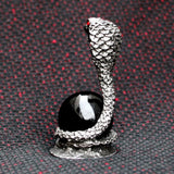 Cobra Statuette with Black Marble - The Black Broom