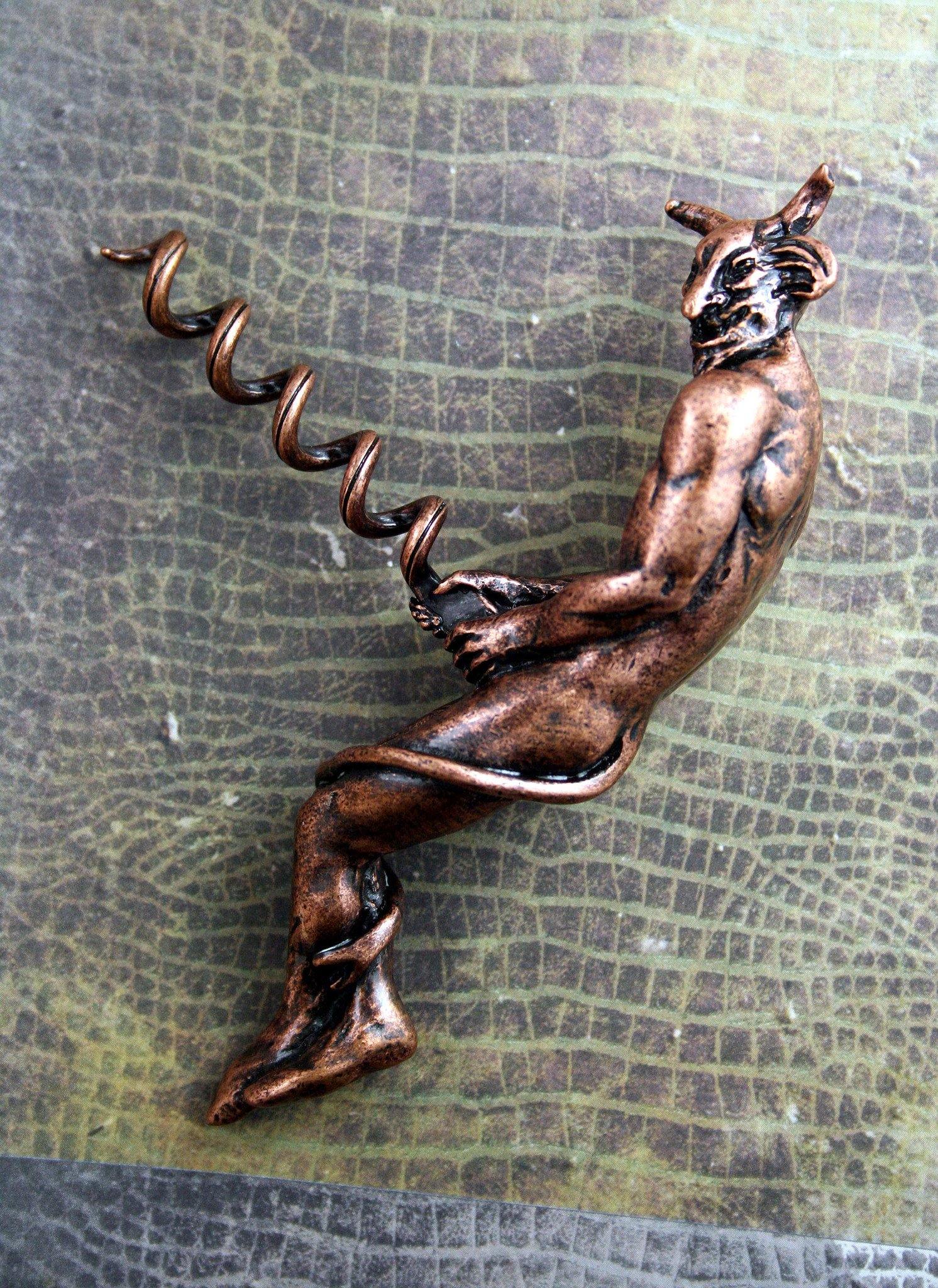 Naughty Devil Corkscrew - Antique Copper Finish – The Black Broom