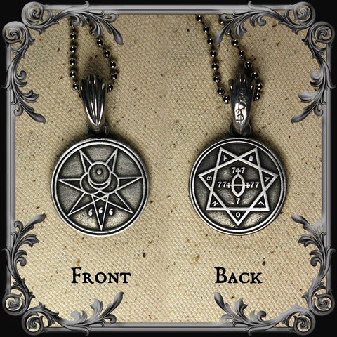 Crowley Seal and Star of Babalon Necklace - The Black Broom