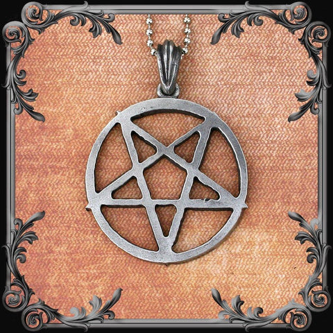 Pentagram Necklace (Inverted) - Medium - The Black Broom