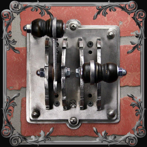 Industrial Laboratory Light Switch Cover - Double Toggle - The Black Broom