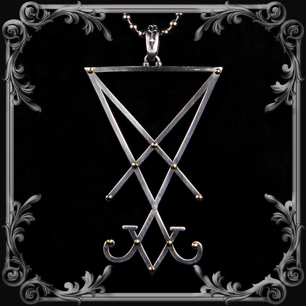 Lucifer Sigil Pendant - Large - The Black Broom