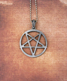Pentagram Necklace (Inverted) - Medium - The Black Broom