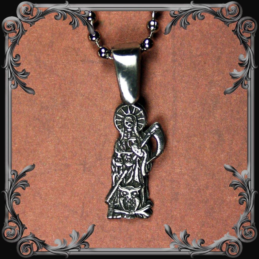 Santa Muerte Charm Necklace - The Black Broom