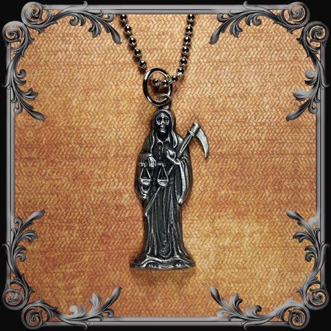 Santa Muerte Necklace - Small - The Black Broom