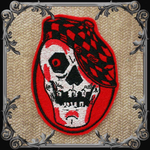 Skull with Cap Patch - The Black Broom