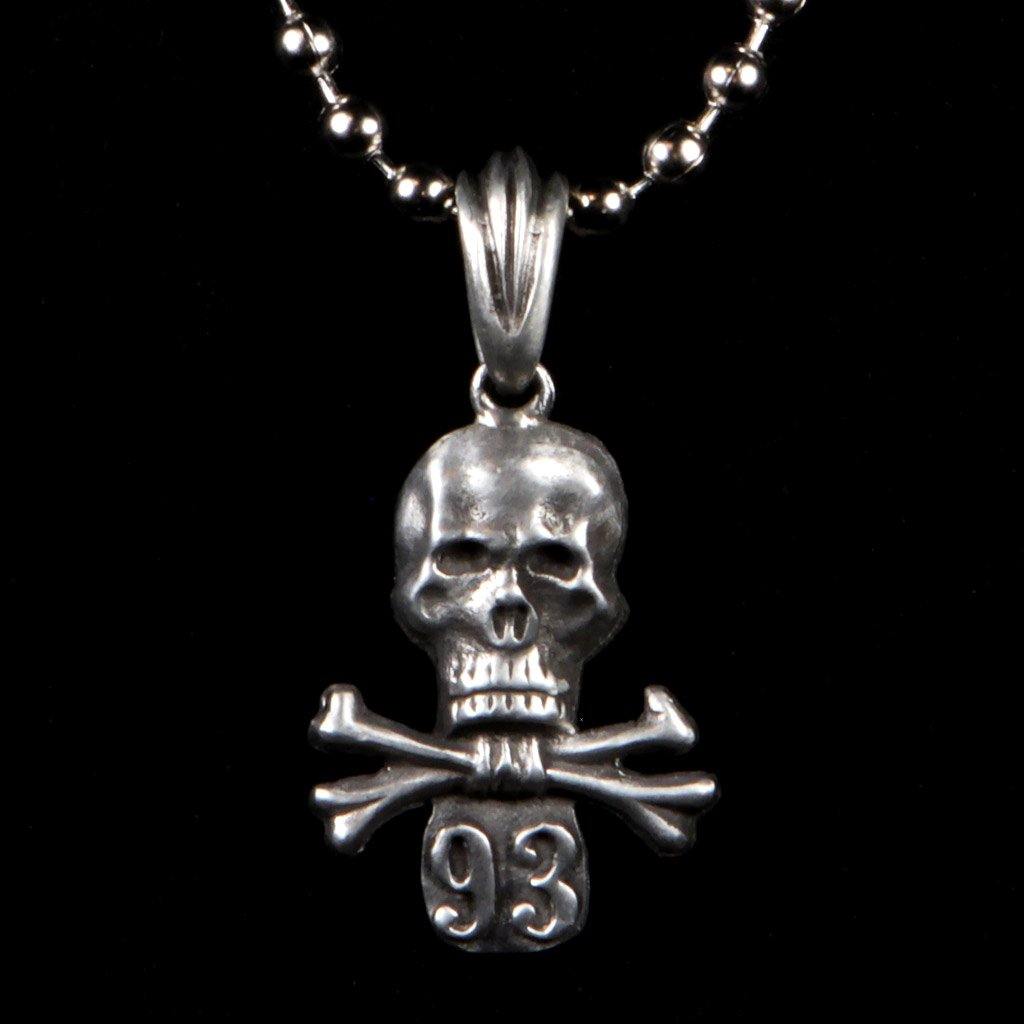 Skull and Crossbones 93 Charm Necklace – The Black Broom