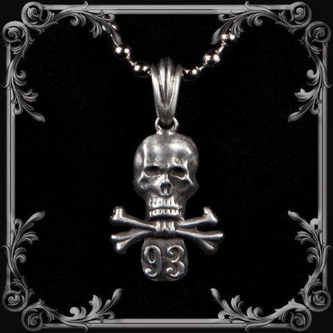 Skull and Crossbones 93 Charm Necklace - The Black Broom