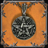 Tetragrammaton Necklace (Double-sided) - Pewter Finish - The Black Broom