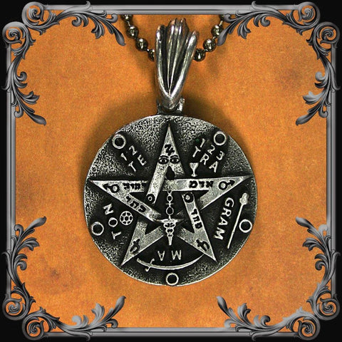 Tetragrammaton Necklace (Double-sided) - Pewter Finish - The Black Broom