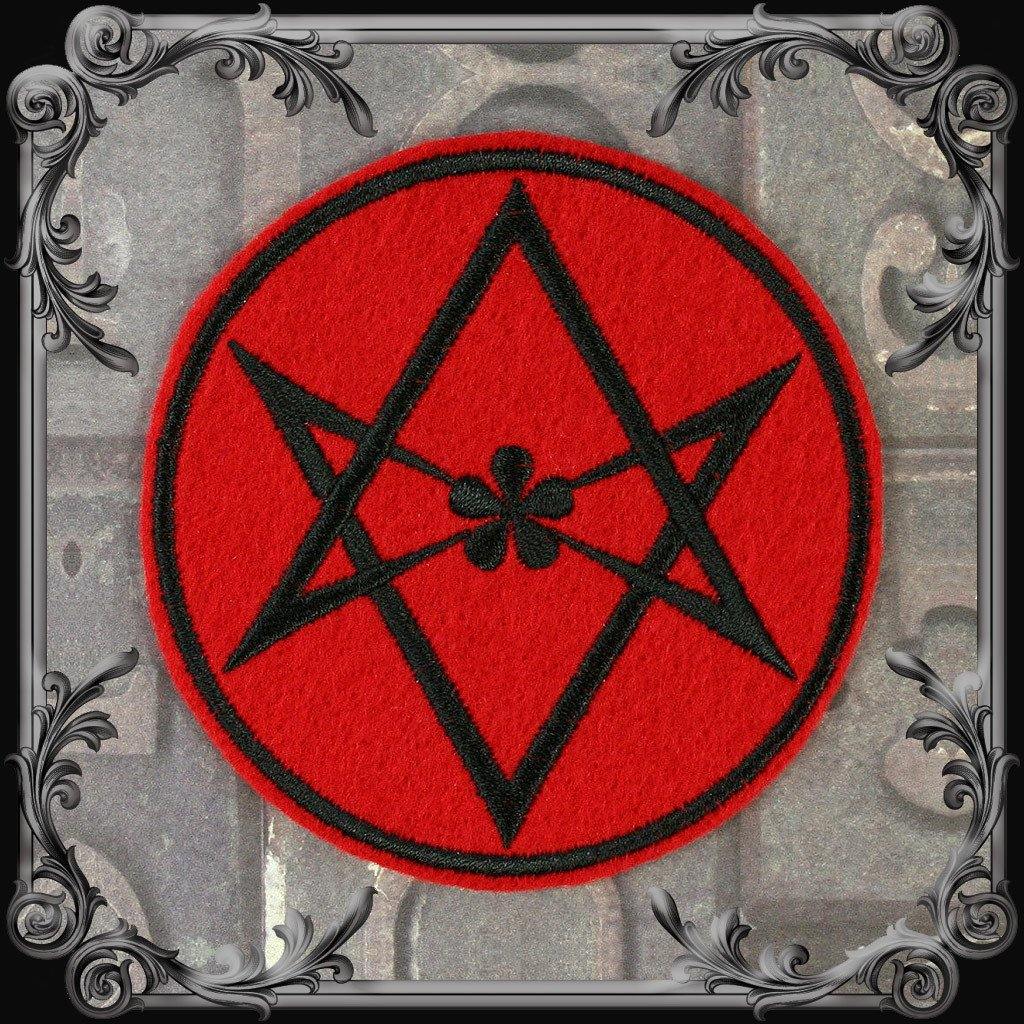Unicursal Hexagram Patch - Red - The Black Broom