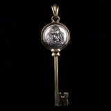 Vlad Dracula Key Pendant - Antique Brass Finish - The Black Broom