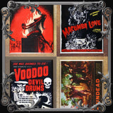 Set of 4 Voodoo Themed Fridge Magnets - The Black Broom